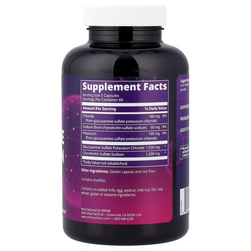 MRM Nutrition, хондроитин и глюкозамин, 180 капсул