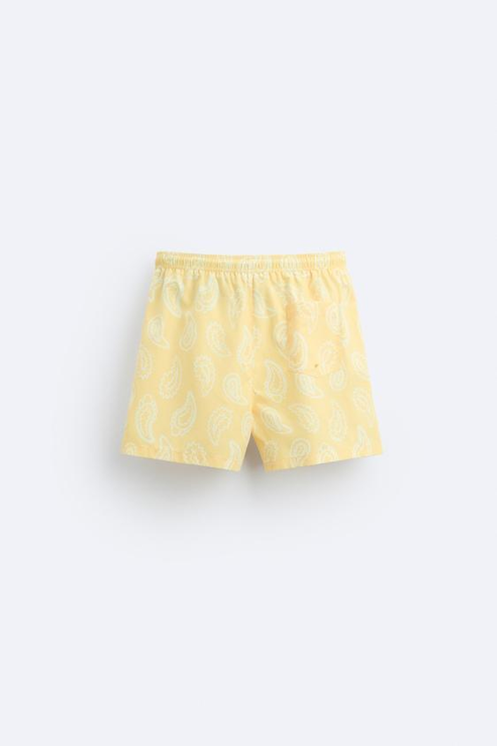 ZARA ПЛАВКИ КЛАССИЧЕСКОГО КРОЯ С ПРИНТОМ ПЕЙСЛИ, ПАСТЕЛЬНО-ЖЕЛТЫЙ