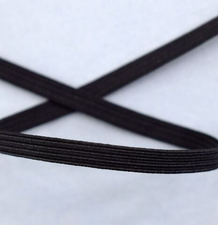 Резинка продежка, 5,3 мм, цвет черный, намотка 100 м (10013160/021221/3004774/1_Чехия)