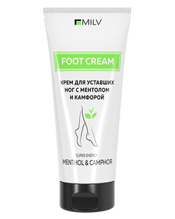 MILV Крем для уставших ног 20116 с ментолом и камфорой 200 мл