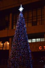 Уличная елка каркасная "Уральская сосна" (бело-зеленая леска) 28 м