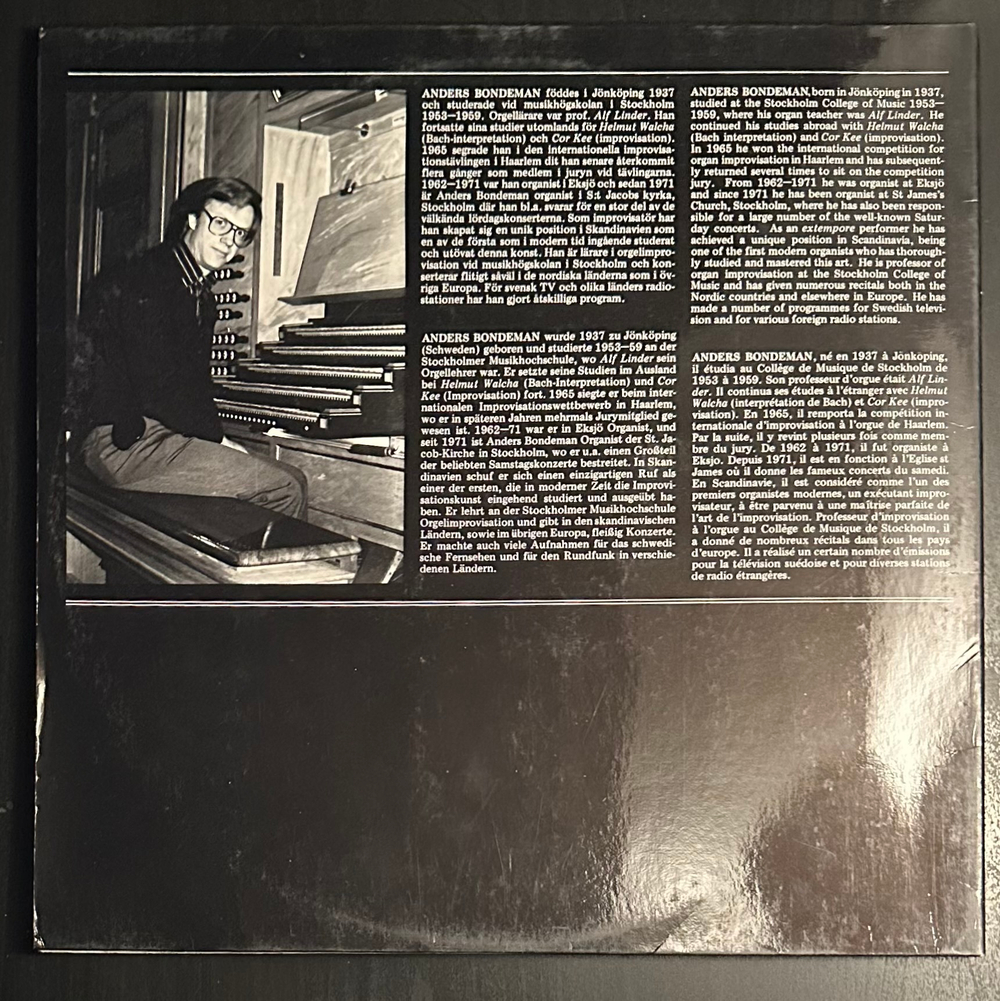 Андерс Бондеман - Бах (Швеция 1982г.)