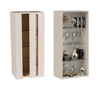 Шкаф навесной витрина Валенсия кашемир/софт сантьяго левый