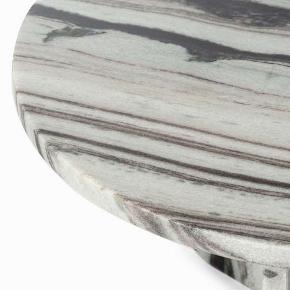 Кофейный стол Pia Ø55х30 см, белый мрамор