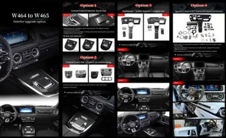 Передний бампер переделка для Mercedes-Benz G-Class W464 2018-2024 в G63 W465 AMG 2025 Мерседес Гелик гелентваген