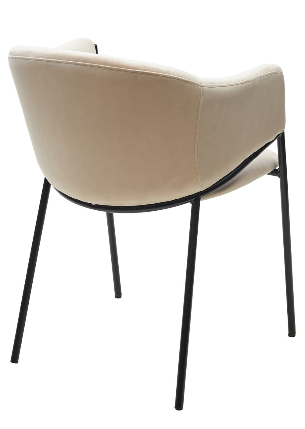 Стул М-City DISAUR Дилл, H-06 Бежевый, Велюр, Черный каркас