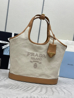 Prada Linen Tote Bag 28 cm
