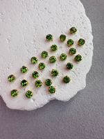 Шатоны 4 мм, Салатовый в золоте, 25 шт
