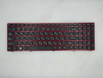 Клавиатура для ноутбука Lenovo G580/Z580A/G585/Z585/G590 раскладка - русская, без подсветки, красная (25202787), оригинал