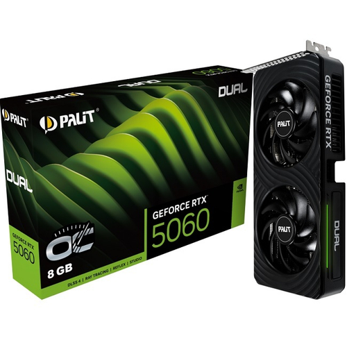 Видеокарта Palit GeForce RTX 5060 DUAL OC 8GB (NE75060S19P1-GB2063D)