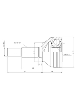 ШРУС наружный  NISSAN Qashqai/X-Trail 06 GANZ GIK04071