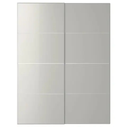 Раздвижные двери - HOKKSUND IKEA/ ХОККСУНД ИКЕА,  201х150 см, серый