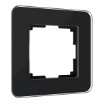Рамка из стекла на 1 пост Elite черный W0012448