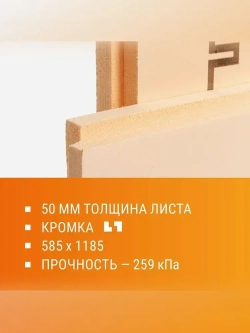 ПЕНОПЛЭКС фундамент 50 мм (14уп, 98 плит) утеплитель для стен, крыши, пола 50х585х1185 мм