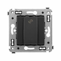 Диммер кнопочный в стену для LED ламп, "Avanti", "Черный матовый"