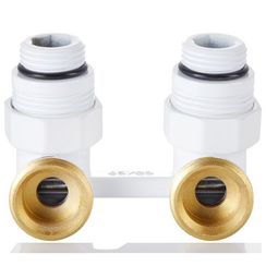 Узел нижнего подключения Royal Thermo угловой 1/2quot;х3/4quot; EK (белый)