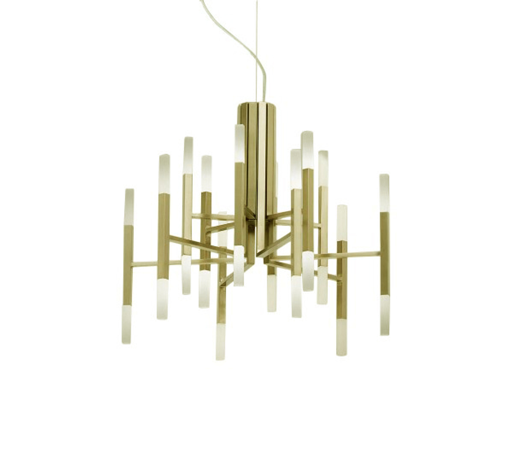 Pendant design lamp  THE LIGHT by Alma 24 lampshades (Gold)