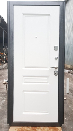 Входная металлическая дверь RеX (РЕКС) Премиум 3К 243 Венге / ФЛ-243 Силк сноу (Белый матовый, без текстуры)
