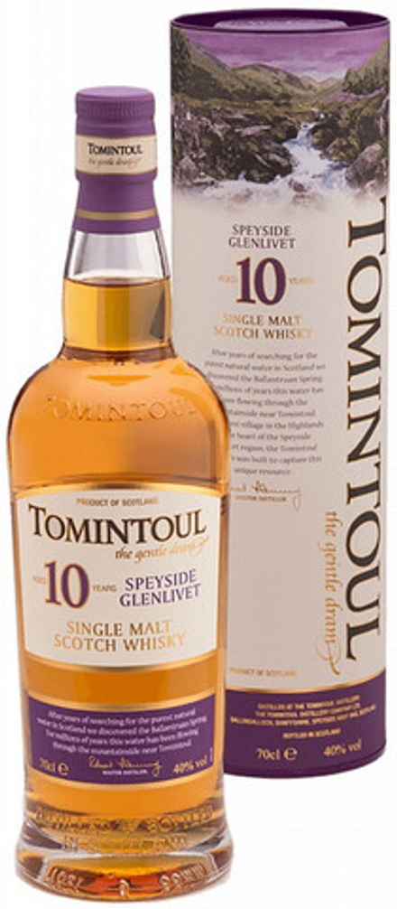 Виски Tomintoul 10 Years Old in tube, 0.7 л