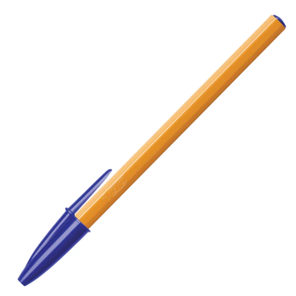 Ручка шариковая BIC "Orange", СИНЯЯ, корпус оранжевый, узел 0,8 мм, линия письма 0,3 мм