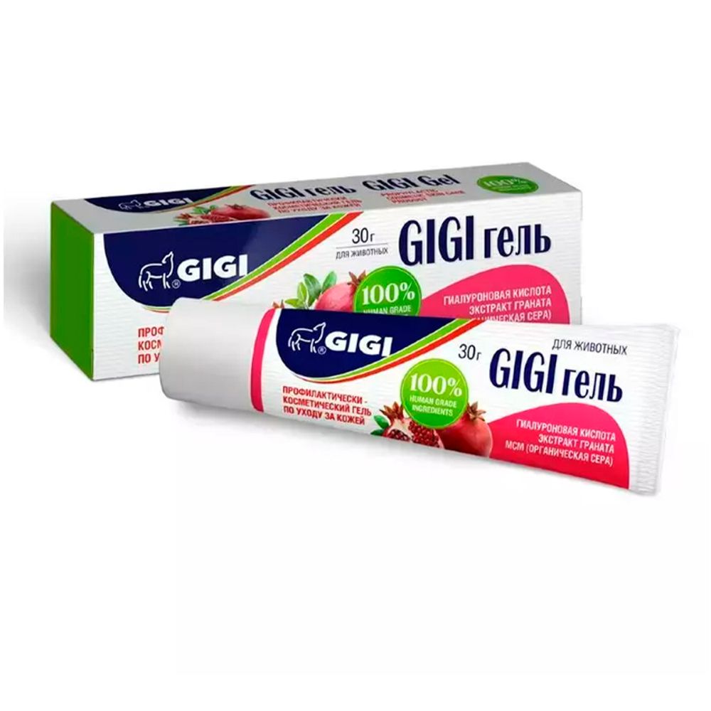 Гель Gigi с гиалуроновой кислотой и прополисом, для ухода за кожей собак и кошек, 30 г