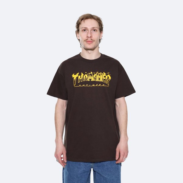 Футболка Thrasher Pigeon Mag T-Shirt (dark chocolate) артикул: - купить в магазине Дайс