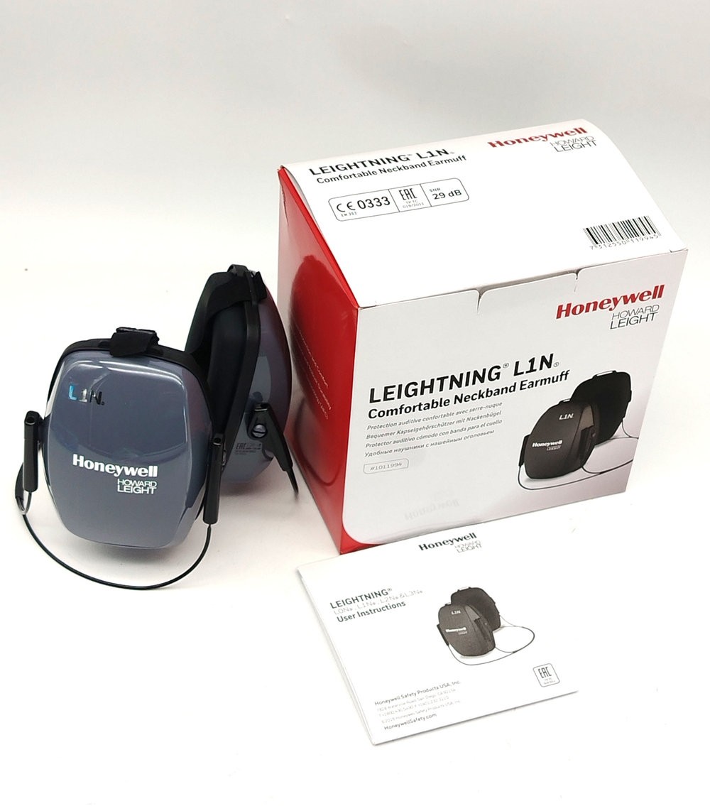 Наушники противошумные заушные Leightning L1N SNR 29 дБ чёрные Honeywell Howard Leight 1011994