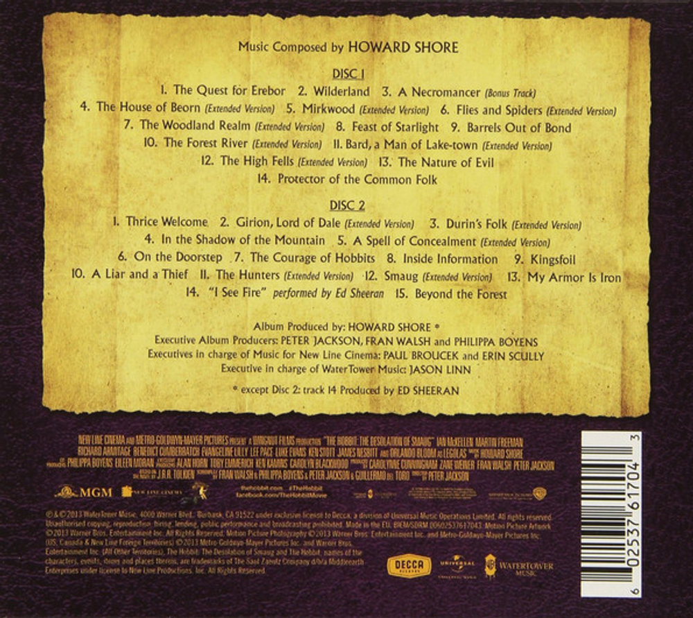 Soundtrack / Howard Shore: The Hobbit - The Desolation Of Smaug (Special Edition)(2CD)