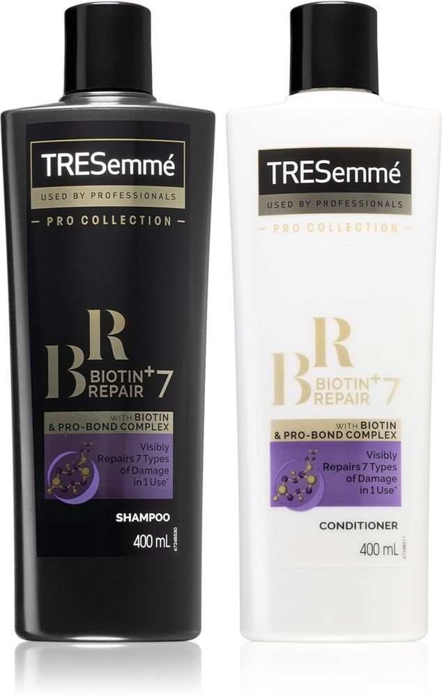 TRESemmé restoring shampoo for damaged hair 400 мл + restoring conditioner for damaged hair 400 мл Biotin + Repair 7