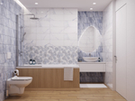 Плитка настенная Cersanit Mare 17077 20x44 см 1.056 м² глянцевая цвет белый