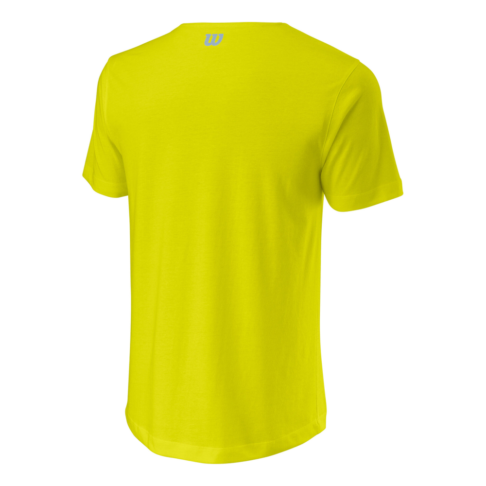 Мужское теннисное поло Wilson Stacked Tech T-Shirt Men - Yellow, Multicoloured