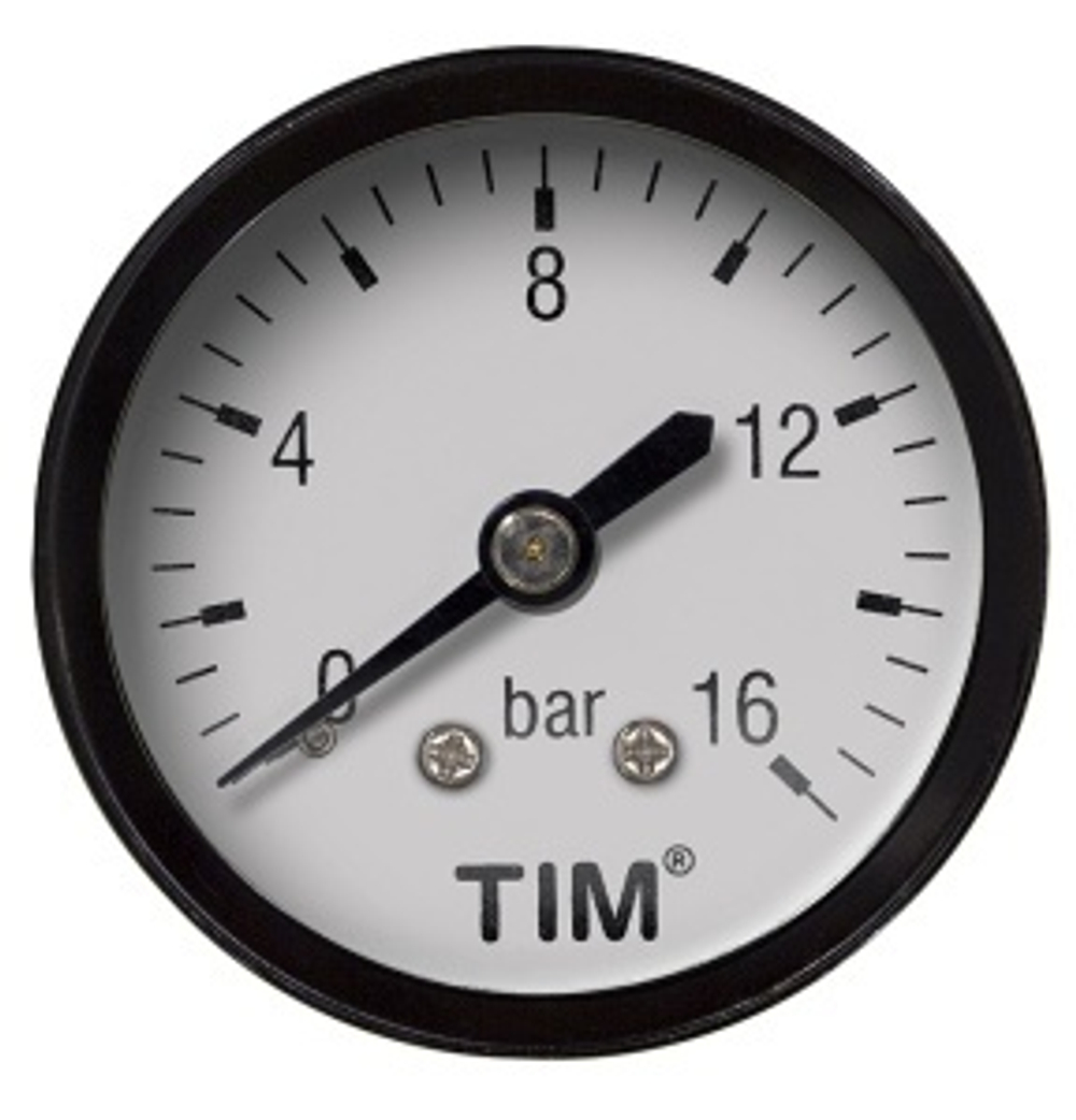 Манометр горизонтальный 10 bar (TIM) 1/60
