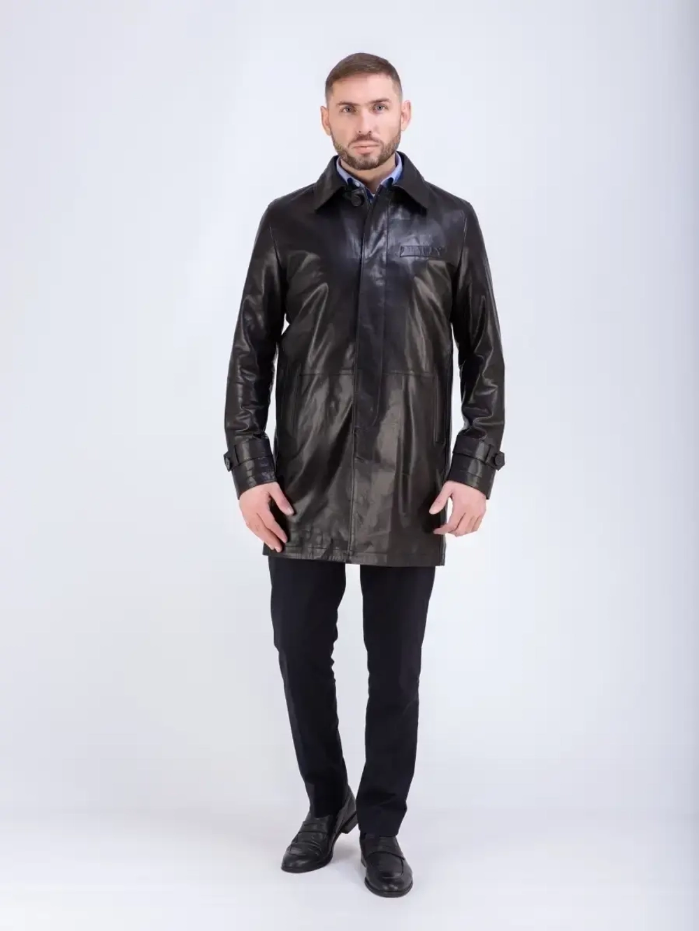 Куртка мужская кожаная, плащ мужской