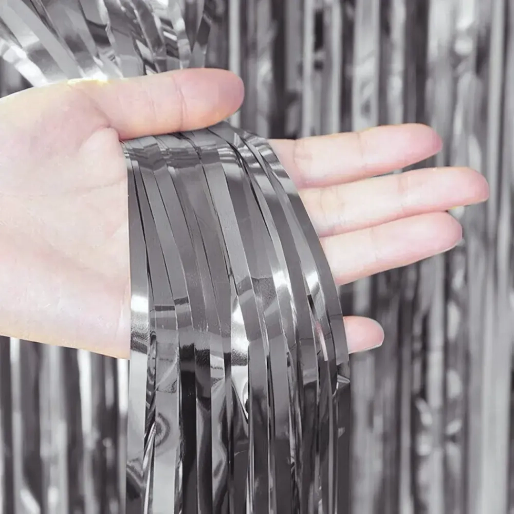 Занавес фольгированный «Дождь» ш1м, в2м (матовый), Графит