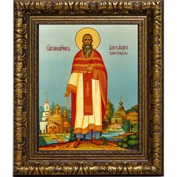 Александр Виноградов, священномученик пресвитер. Икона на холсте.