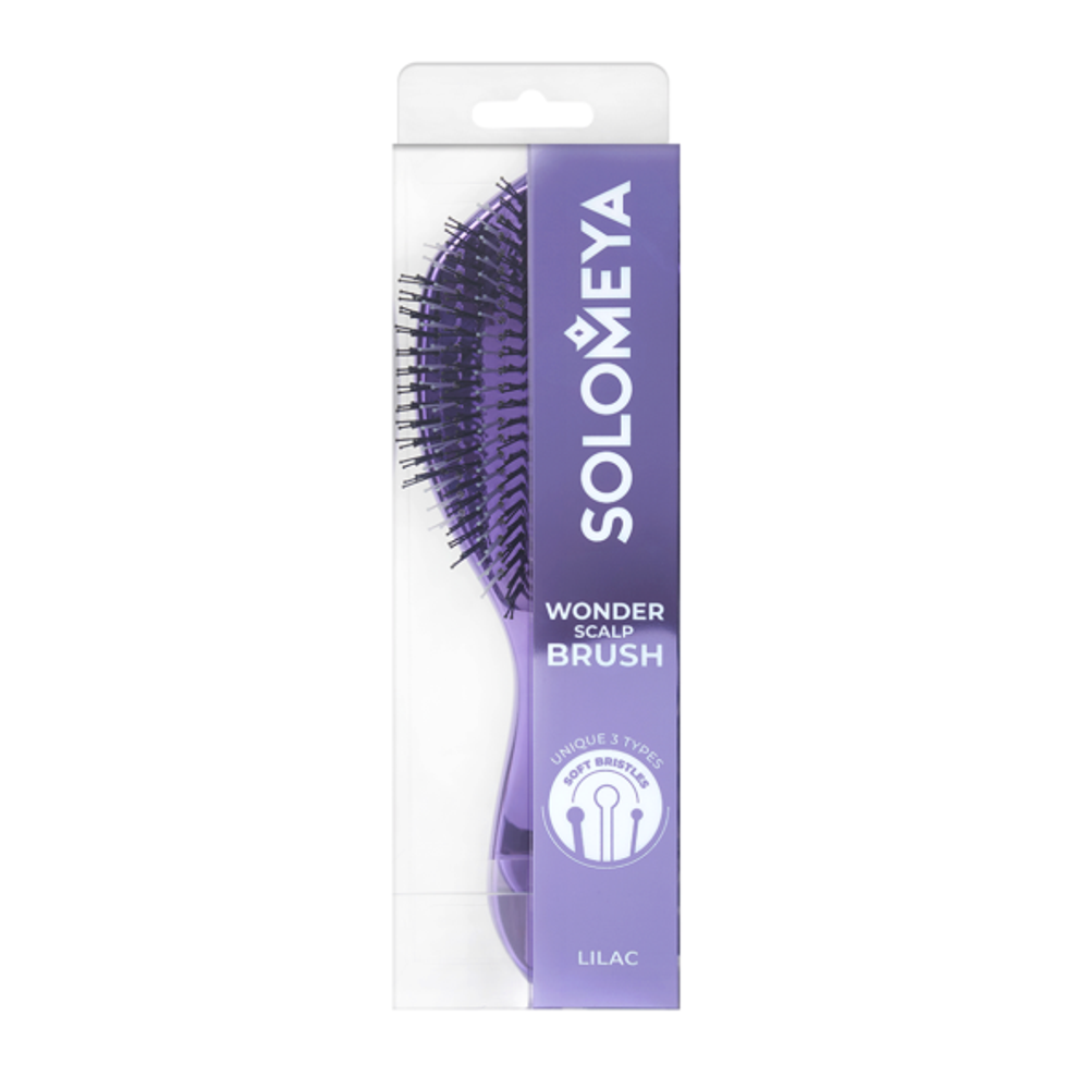 Расческа для волос многофункциональная SOLOMEYA Wonder Scalp Brush Lilac