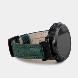 Ремешок для часов Garmin 43 mm с креплением из кожи теленка, зеленого цвета
