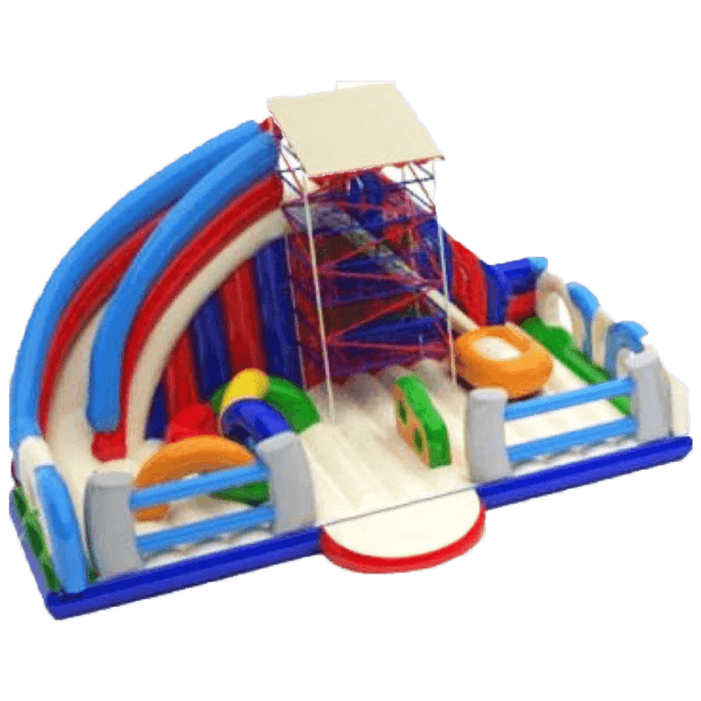 Детский надувной батут-горка "Паутинка"