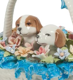 Pavone CMS-15/94 Фигурка «Щенки в цветочной корзине»