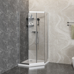 Душевое ограждение Azario OSAKA 900х900х1950 две сдвижные двери, прозрачное стекло 5 мм, профиль хром (AZ-092K2-90-CH-CL)