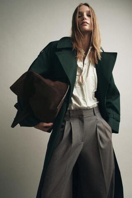 ZARA БОЛЬШАЯ ЗАМШЕВАЯ СУМКА-ШОПЕР, ШОКОЛАДНЫЙ