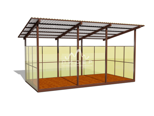 Теневой навес одинарный 3000х6000 19002