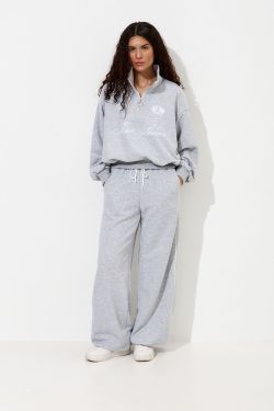 Олимпийка с короткой молнией "Âme Sirène" цвета серый меланж