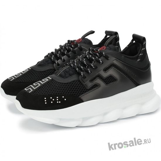 Кроссовки Versace Chain Reaction Black/White