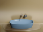 Умывальник чаша накладная овальная (цвет Голубой Матовый) Element 610x385x140мм
