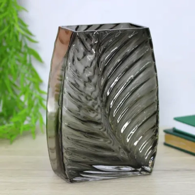 Ваза стеклянная «GREY GLASS» 15*21*6см