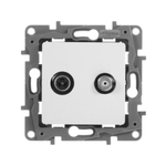 Розетка TV-SAT двухкабельная - белый ETIKA Legrand