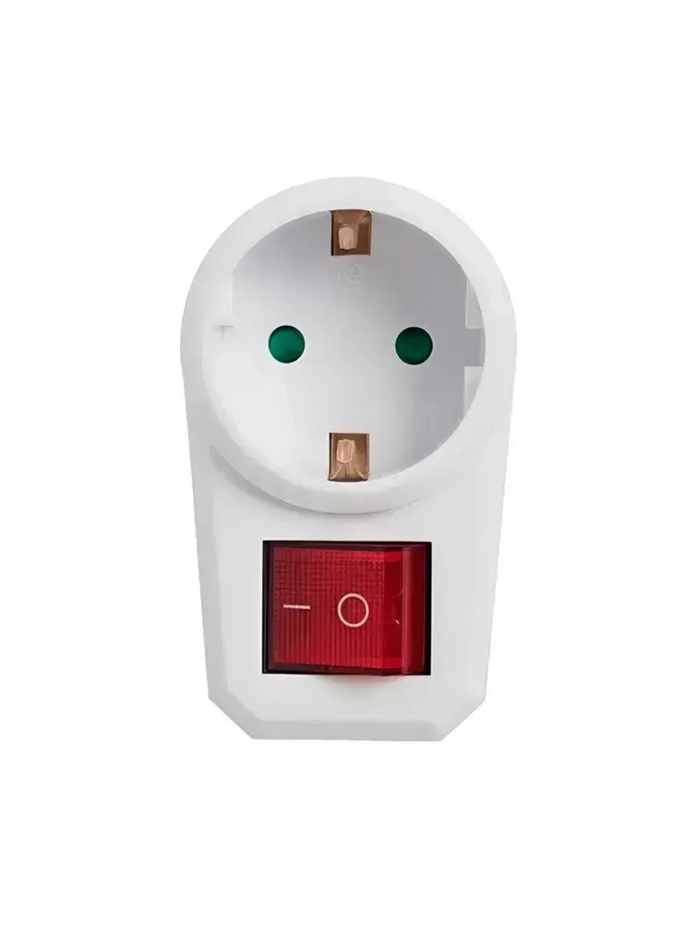 Адаптер сетевой / розетка с выключателем 16 А с заземлением и защитными шторками