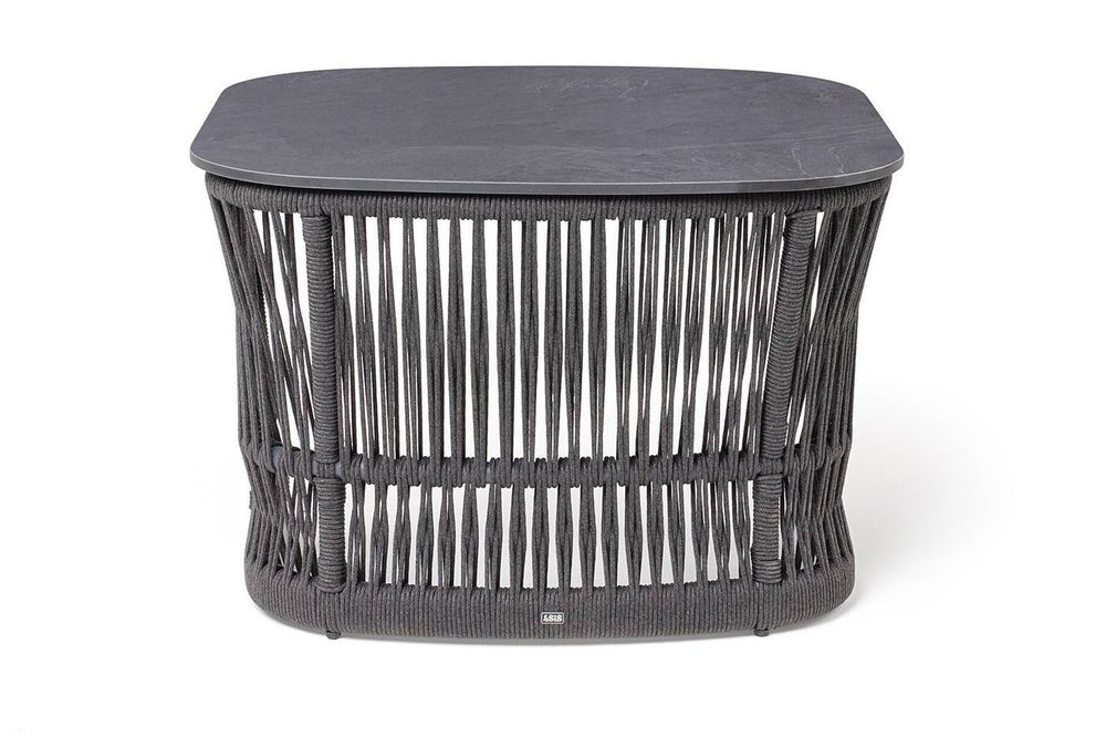 "Лугано" журнальный стол 76х76 H55 см из HPL, цвет "серый гранит"