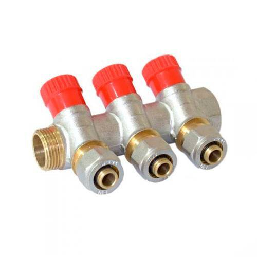 Коллектор регулирующий с цангами 1х16х3 VIER  48554